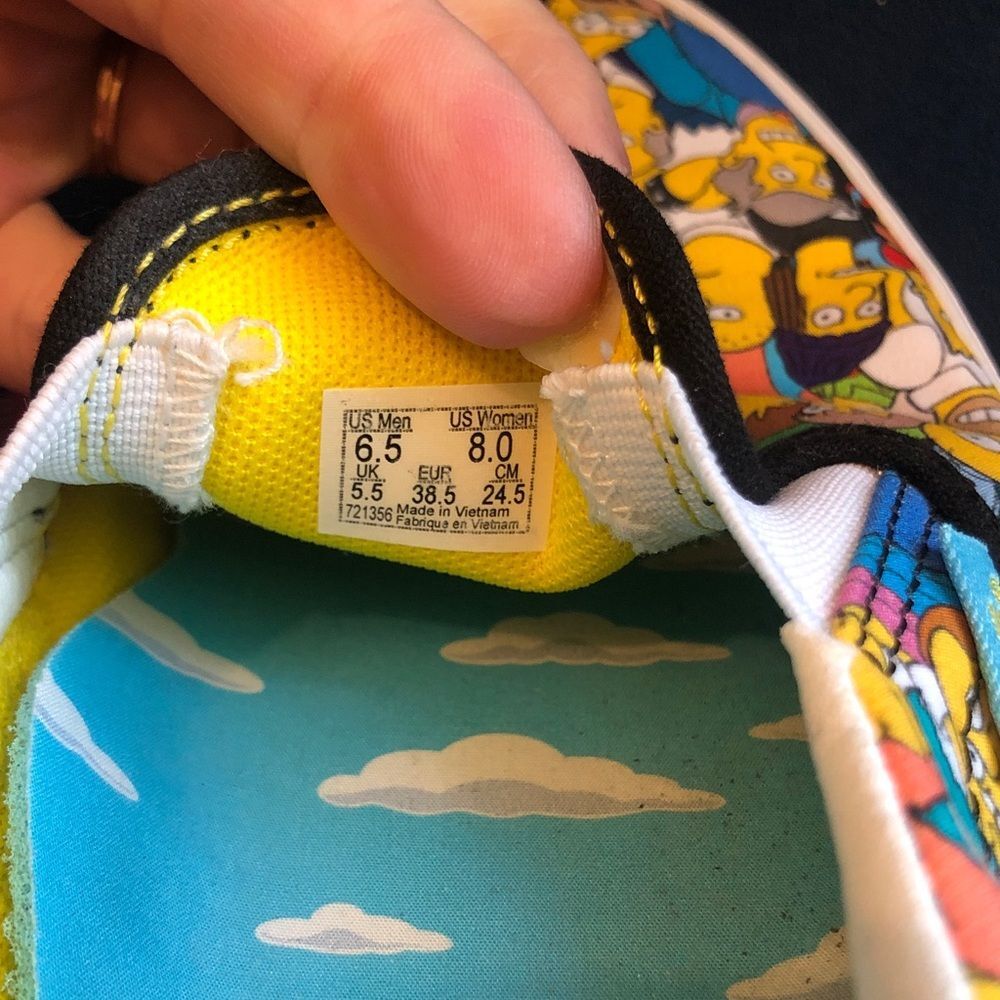 Vans The Simpsons x ComfyCush Slip-On ‘Springfield’ Sneakers women’s 8 men’s 6.5 - Picture 5 of 6
